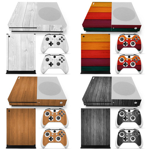 XBOX ONE S贴纸痛机贴磨砂xboxones游戏机贴纸主机贴木纹wood设计