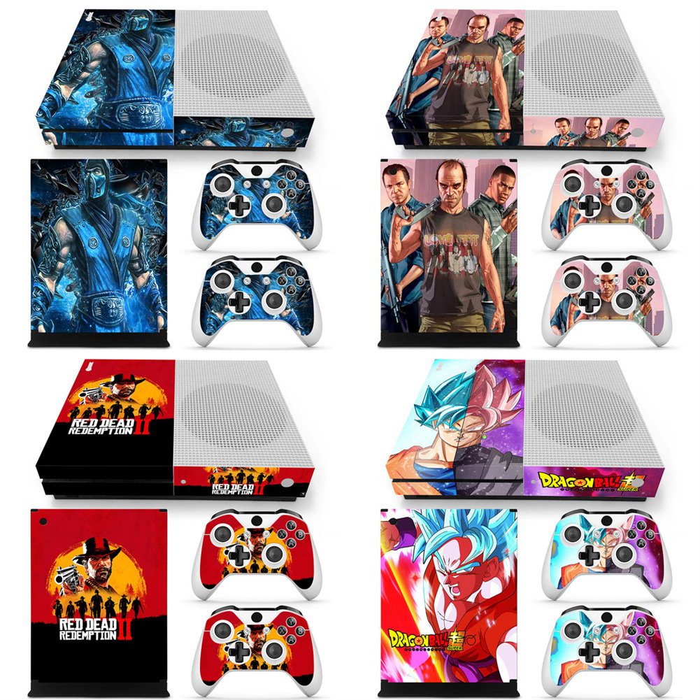 xbox one s游戏机全身贴纸 手柄贴膜 彩膜贴纸个性贴痛机贴膜skin
