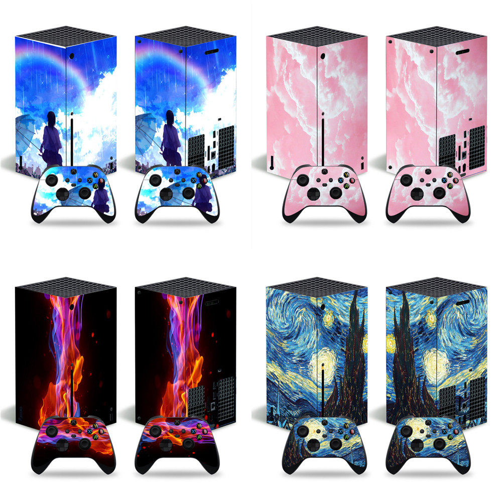 xbox series x游戏机全身贴纸 skin sticker个性迷彩彩贴 星空贴