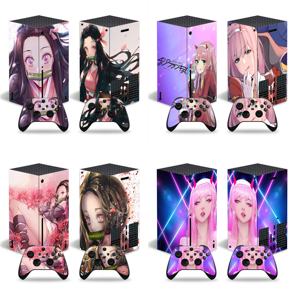 XSX游戏机贴纸Series x卡通彩贴、炫酷 Skin Sticker 动漫少女