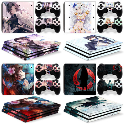 PS4 pro 游戏机贴纸 卡通 可爱萌贴膜  Skin 动漫少女贴膜
