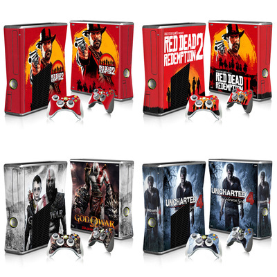 xbox360 slim游戏机贴纸 多彩 卡通 炫酷贴膜 red dead 2