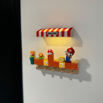 可爱马里奥进门钥匙钩免打孔