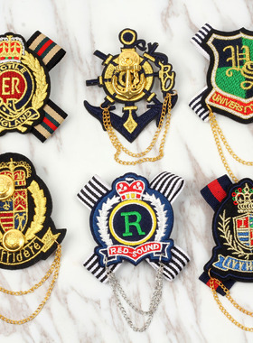 森系学院风女布艺胸针男士jk制服西装徽章别针勋章定制背包挂件潮