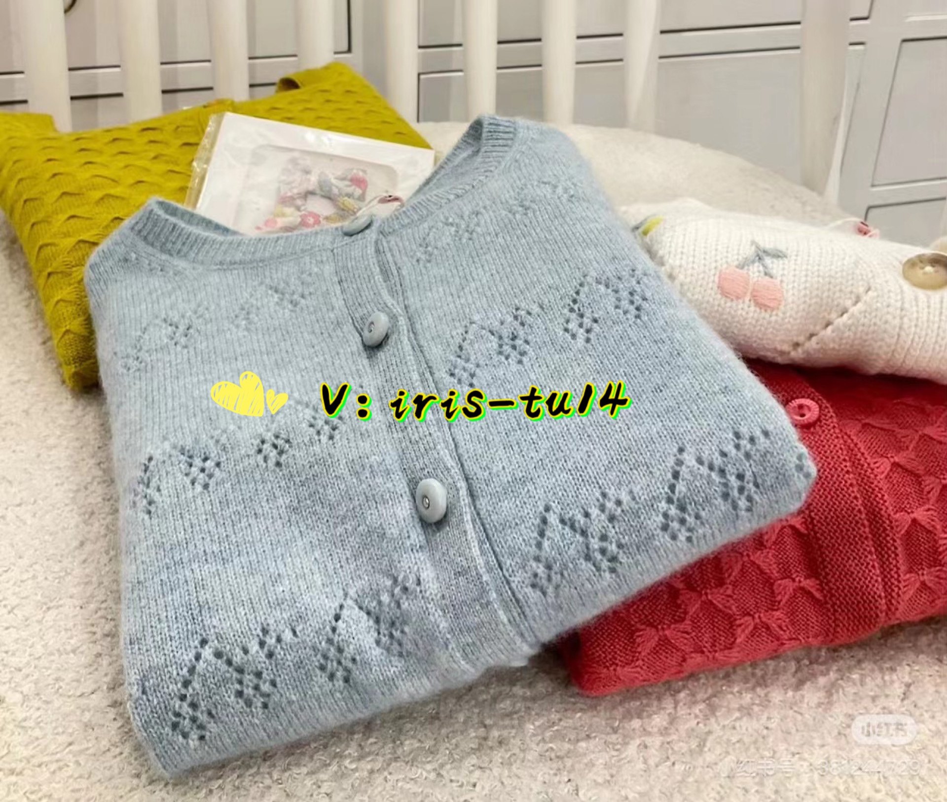 babyiris 法式甜美开衫毛衣/针织衫
