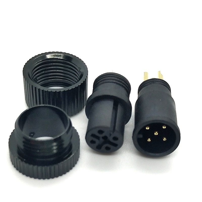 M12防水插头 4p防水头 5p插头 LED防水线接头