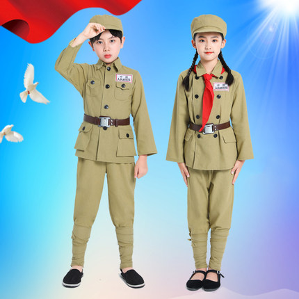 儿童志愿军演出服抗美援朝时期服装49式50式解放军衣服长津湖同款