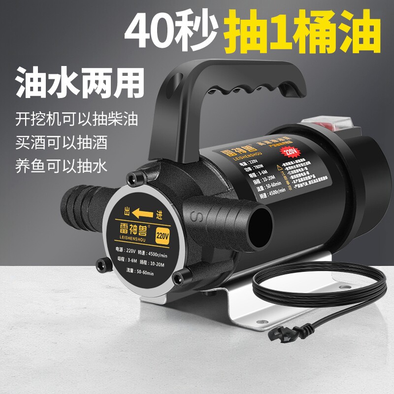 油水两用抽油泵电动抽水泵12V24V220V伏直流高压抽水泵加油机神器