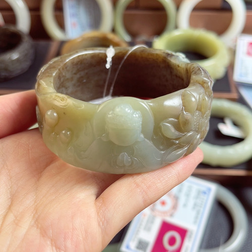 金 56新疆且末蓝糖如来莲花禅意高货巨牛0400