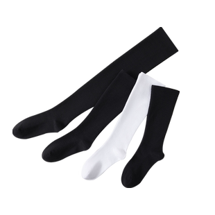 压力小腿袜女运动强压瘦腿jk袜子黑白春秋冬季长筒袜过膝袜高筒FX