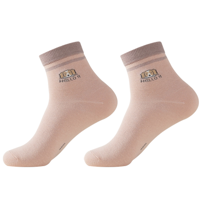 恒源祥袜子女生纯棉抗菌卡通可爱