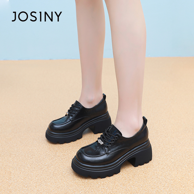 卓诗尼粗跟潮流乐福鞋