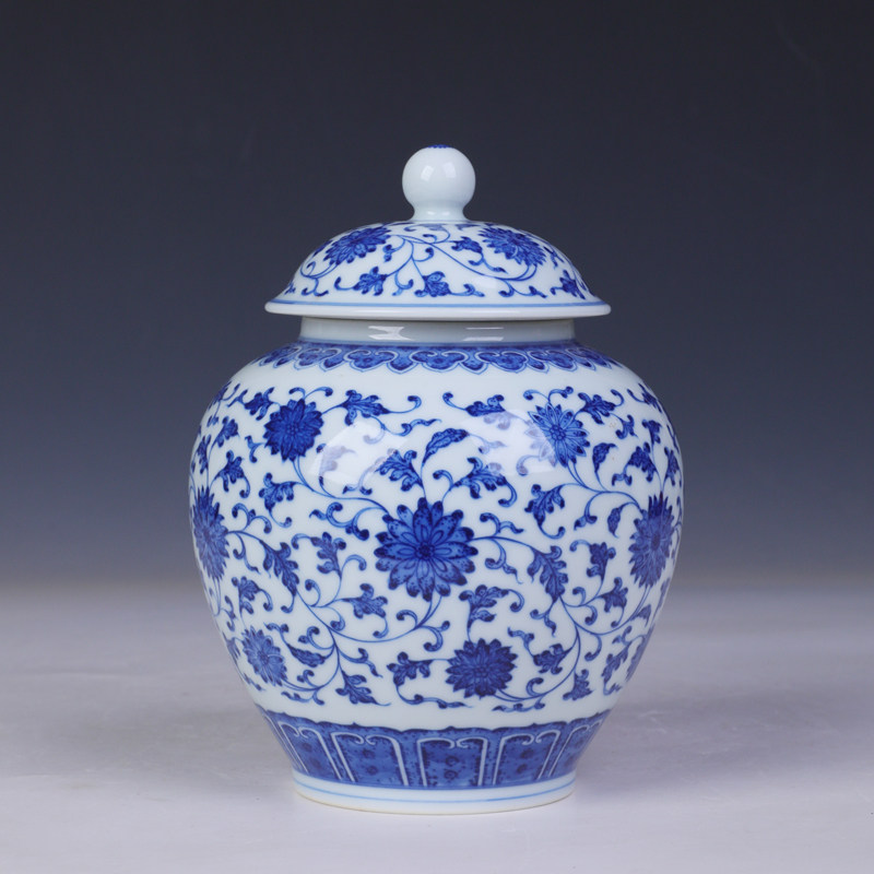 茶叶罐青花瓷景德镇青花瓷