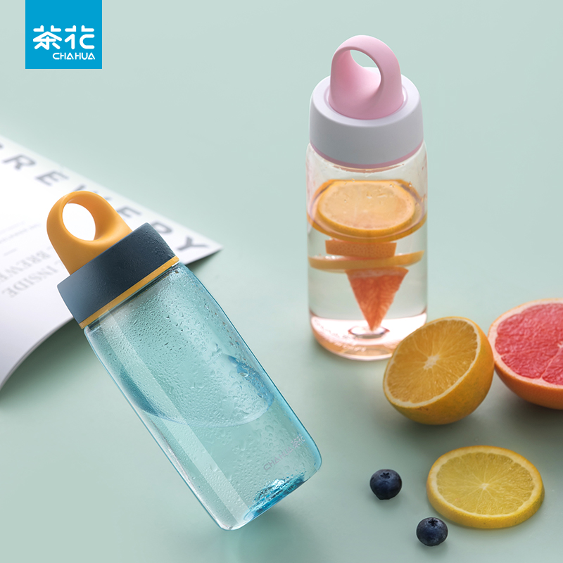 茶花简约便携tritan随行杯