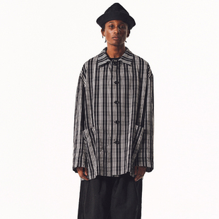 MANUFACTURE 轻量格纹肌理感中长款外套