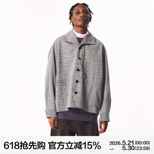 MANUFACTURE 交叠领衬衫式夹克
