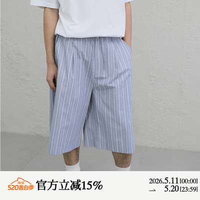 MANUFACTURE 条纹五分裤