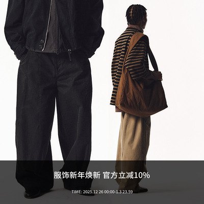 MANUFACTURE 水洗茧型长裤