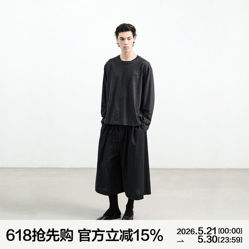 MANUFACTURE错位领长袖T恤