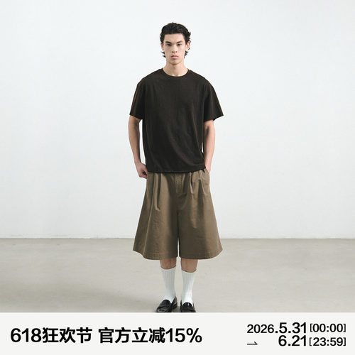 MANUFACTURE多褶廓形五分裤