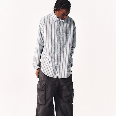 MANUFACTURE 肌理条纹衬衫