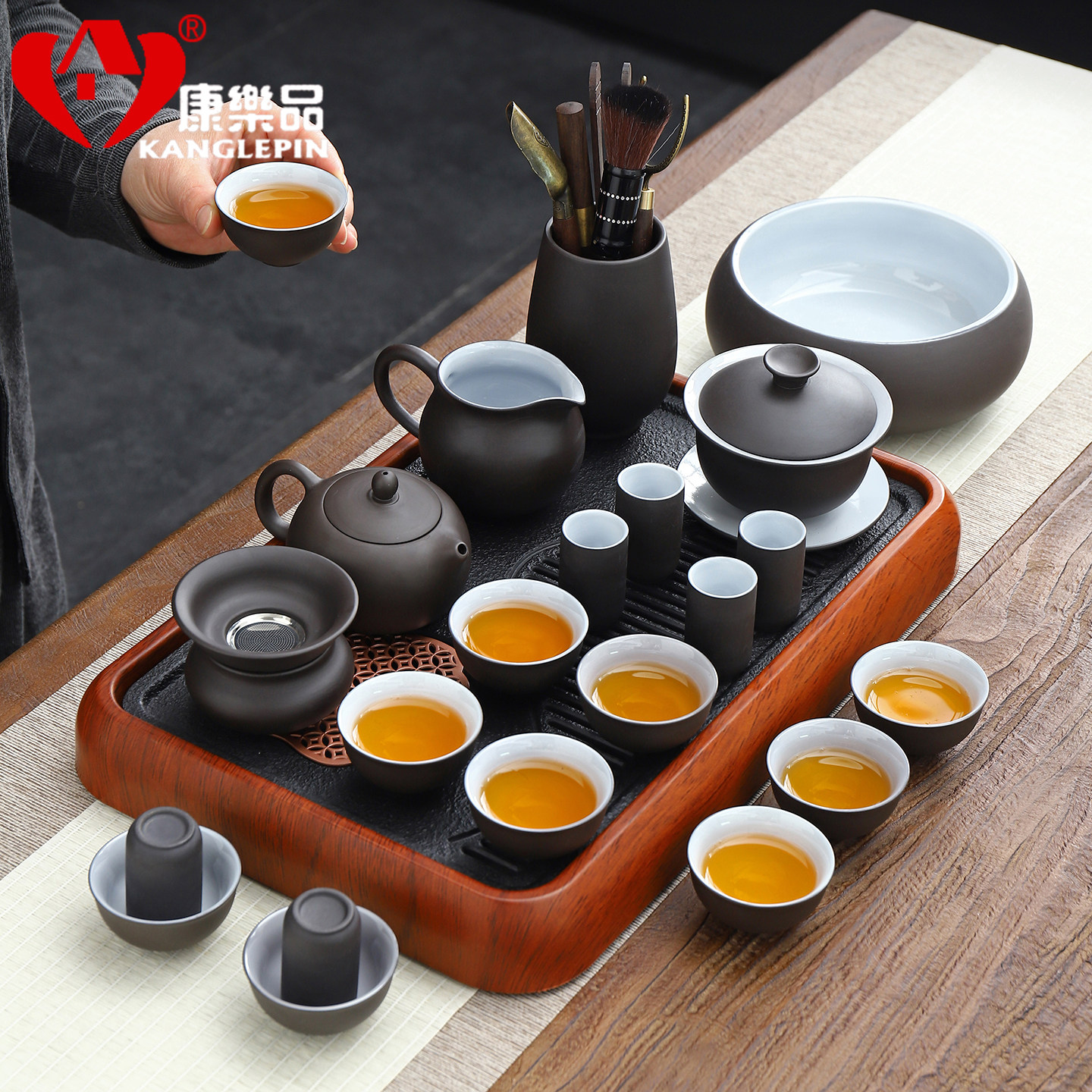 康乐品紫砂功夫茶具套组2026新款高端内白闻香杯喝茶西施泡茶专用