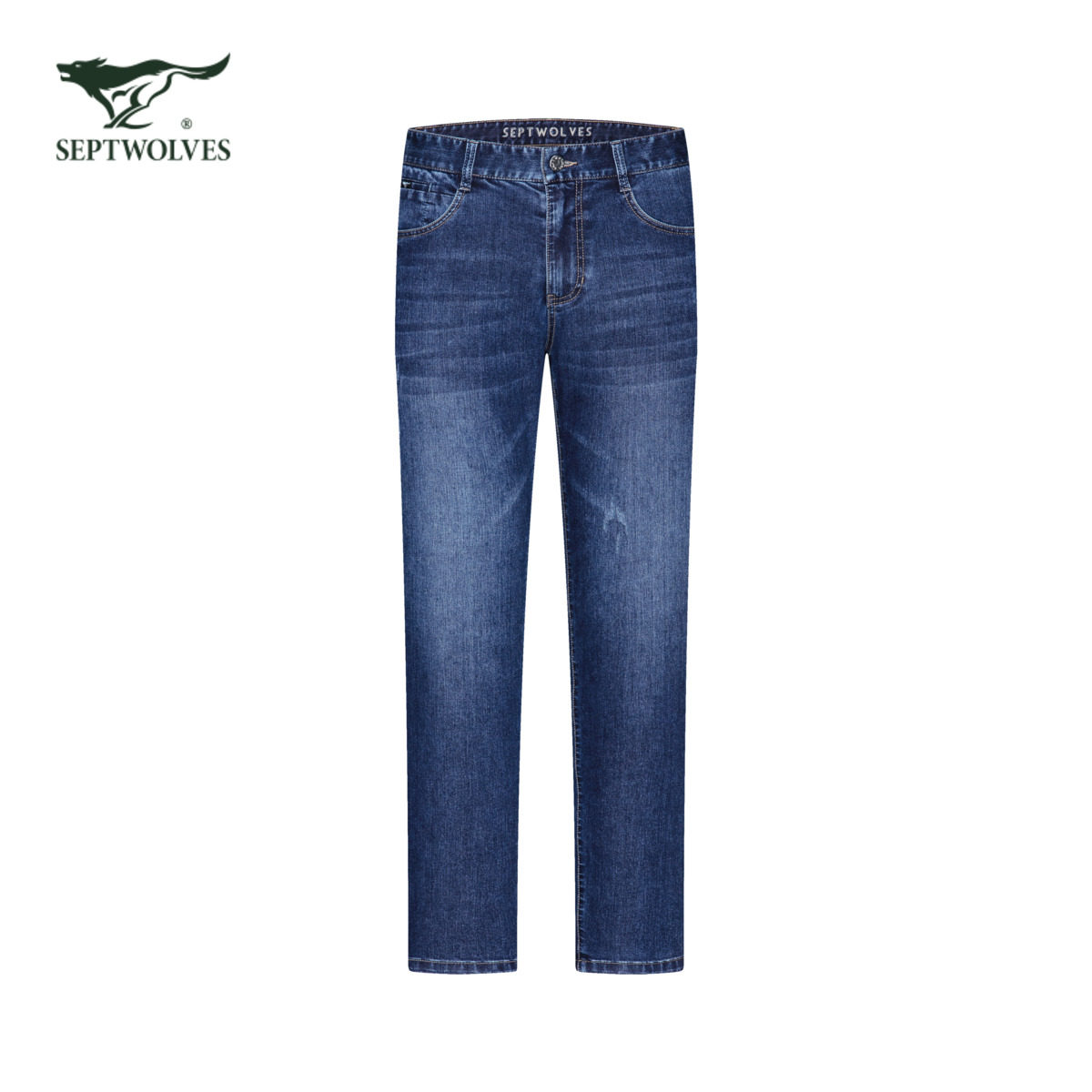 【冰氧吧】七匹狼男士牛仔裤2026夏季新款蓝色弹力直筒长裤子男裤