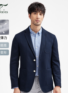 七匹狼男士休闲西服2025春季新款上衣商务修身小西装外套男装4602
