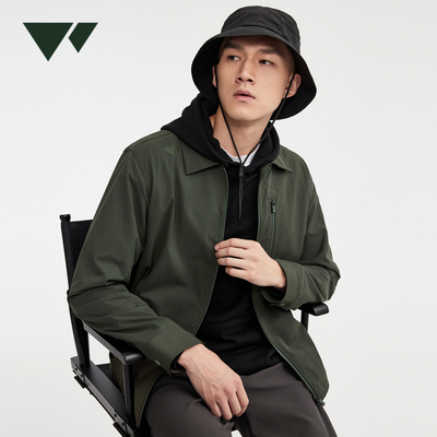 七匹狼翻领短款时尚夹克