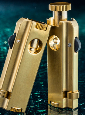 CHIEF首领手工纯铜煤油古董打火机复古战壕创意三面出火砂轮点火