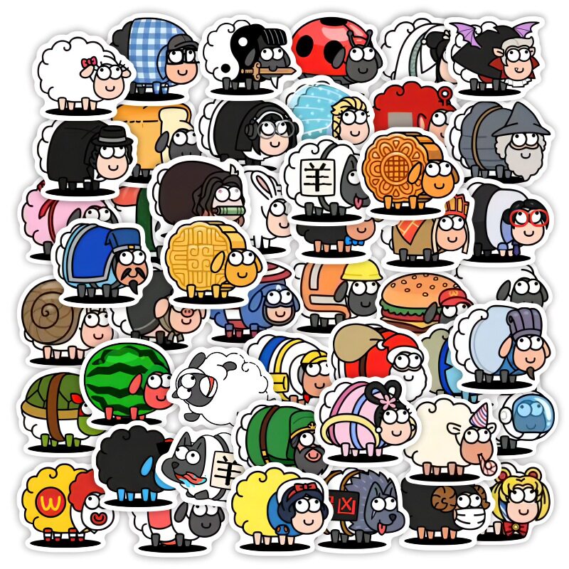 羊了个羊网红游戏周边贴纸文具手机个性卡通lamb贴手机笔记本贴纸