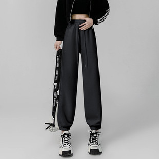 简约高腰显瘦百搭束脚休闲九分裤 one 时尚 2025年新款 more运动卫裤