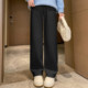 more秋冬加绒阔腿裤 女2025新款 高腰垂感休闲裤 one 宽松显瘦长裤 子