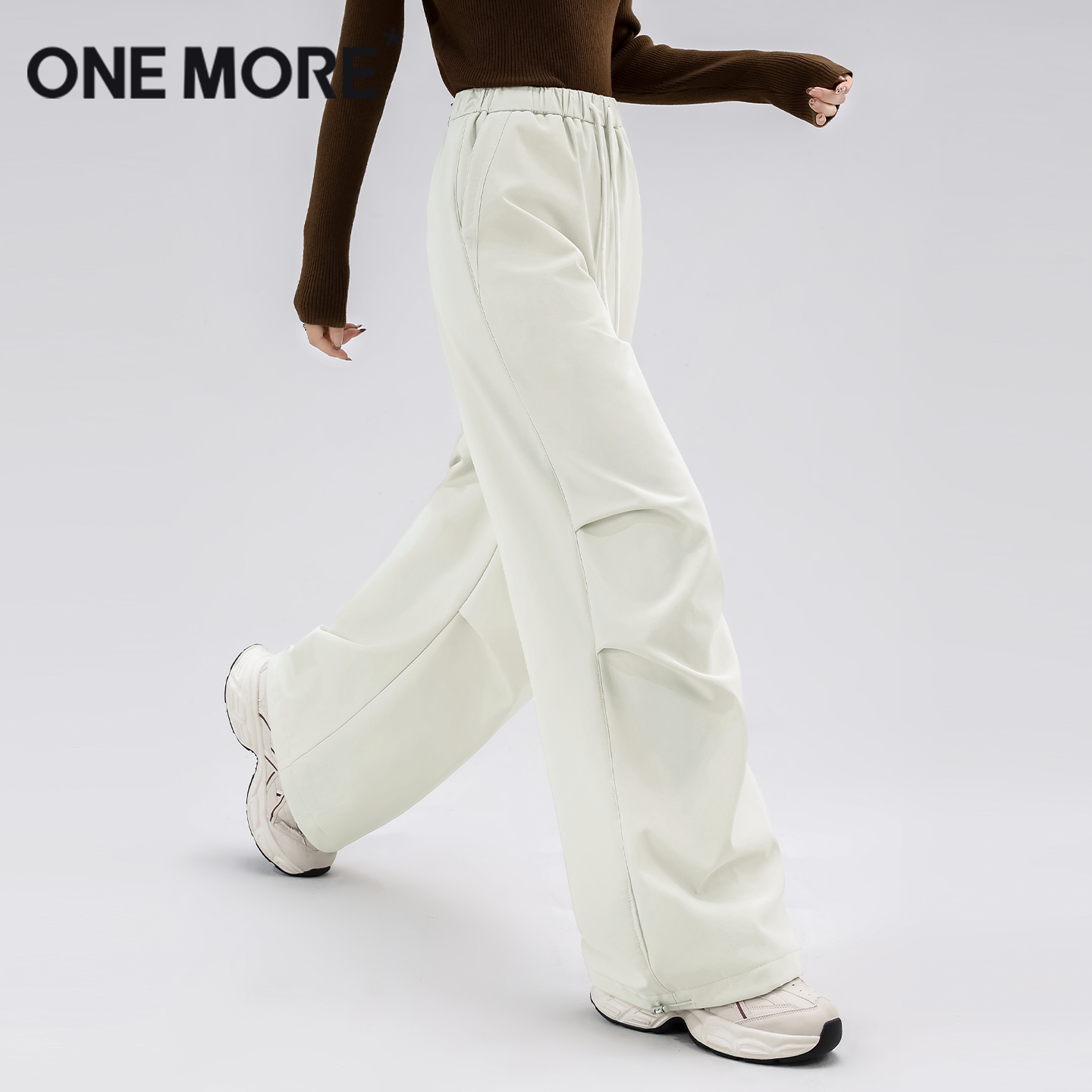 onemore阔腿伞兵裤子