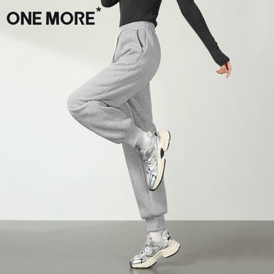 onemore加厚羊羔绒束脚裤