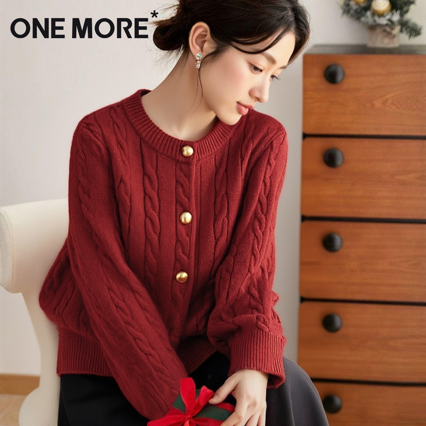 onemore毛衣开衫外套