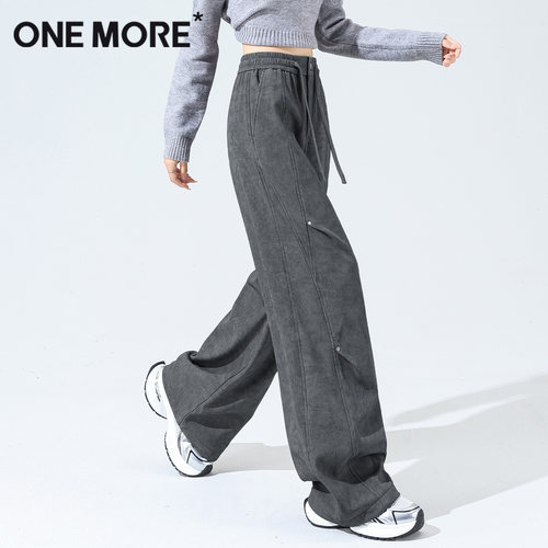 onemore加绒弯刀工装裤