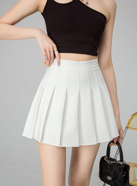 one more2025文墨莱赛尔a字裙夏百搭小个子短款百褶半身裙含内衬