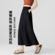 one 宽松垂感显瘦半身长裙a字阔腿裙 2025新款 more亚麻裙裤 夏薄款