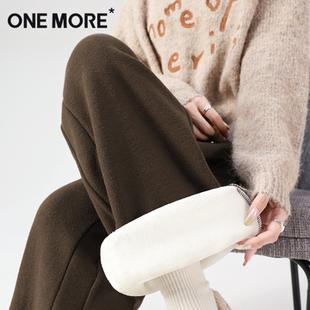 美拉德阔腿裤 子女士冬季 2025新款 卫裤 one 加厚休闲裤 more加绒裤