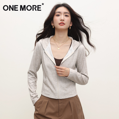 onemore糯米开衫卫衣外套女