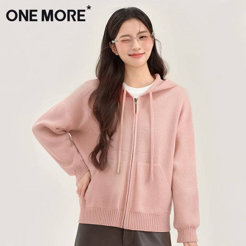 onemore连帽开衫针织卫衣