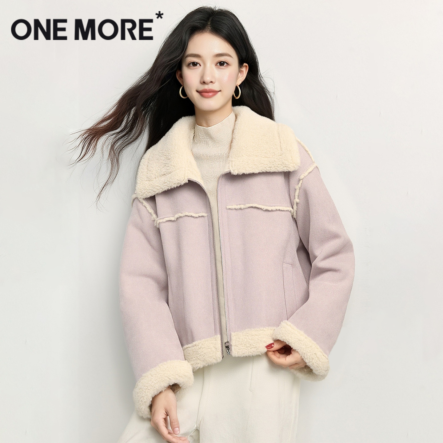 onemore麂皮短款外套