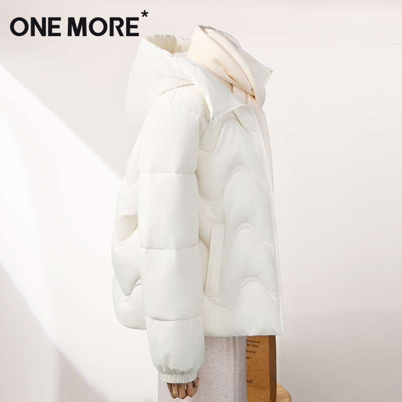 onemore棉服女加绒加厚