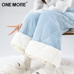 2025新款 冬季 加绒裤 one 备裤 女款 加厚东北防寒装 子X more蓝色棉裤