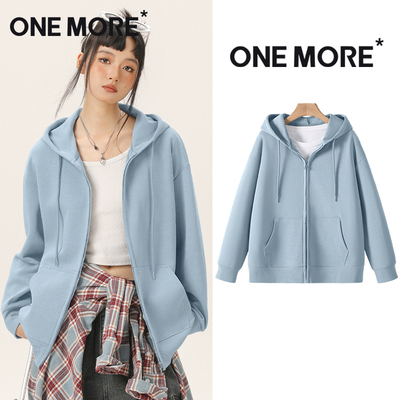 onemore宽松大版开衫卫衣