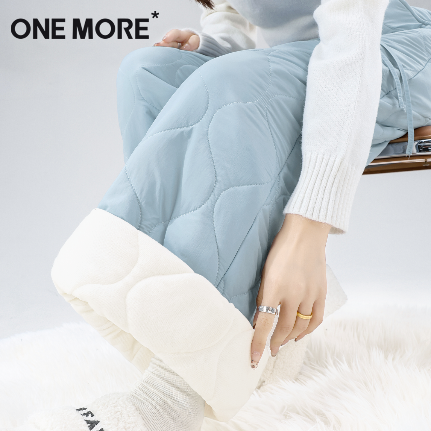onemore加绒加厚棉裤