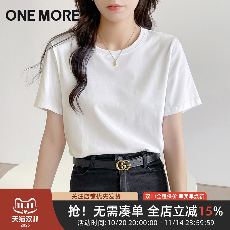 onemore纯棉短袖t恤女夏季新款