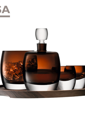英国LSA进口轻奢威士忌杯酒樽水晶玻璃洋酒杯酒具套装Whisky Club
