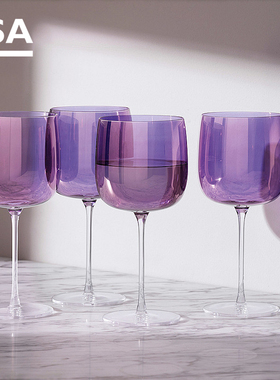 英国LSA进口水晶玻璃红酒杯套装家用欧式高脚杯礼盒高档轻奢ins风